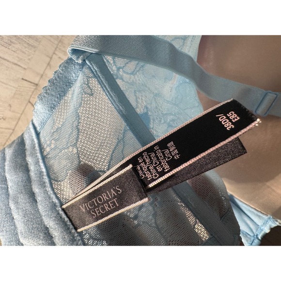 Victorias Secret Very Sexy Shine Strap Push Up Bustier Floral Blue 38DD - Picture 5 of 5